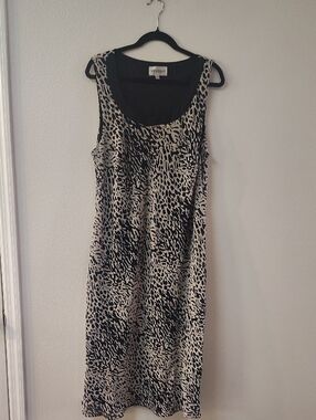 Studio 17 Black and White Animal Print Midi Dress 248